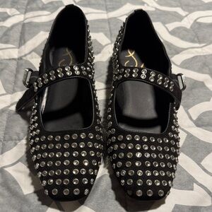 Sam Edelman black michaela rhinestone shoes